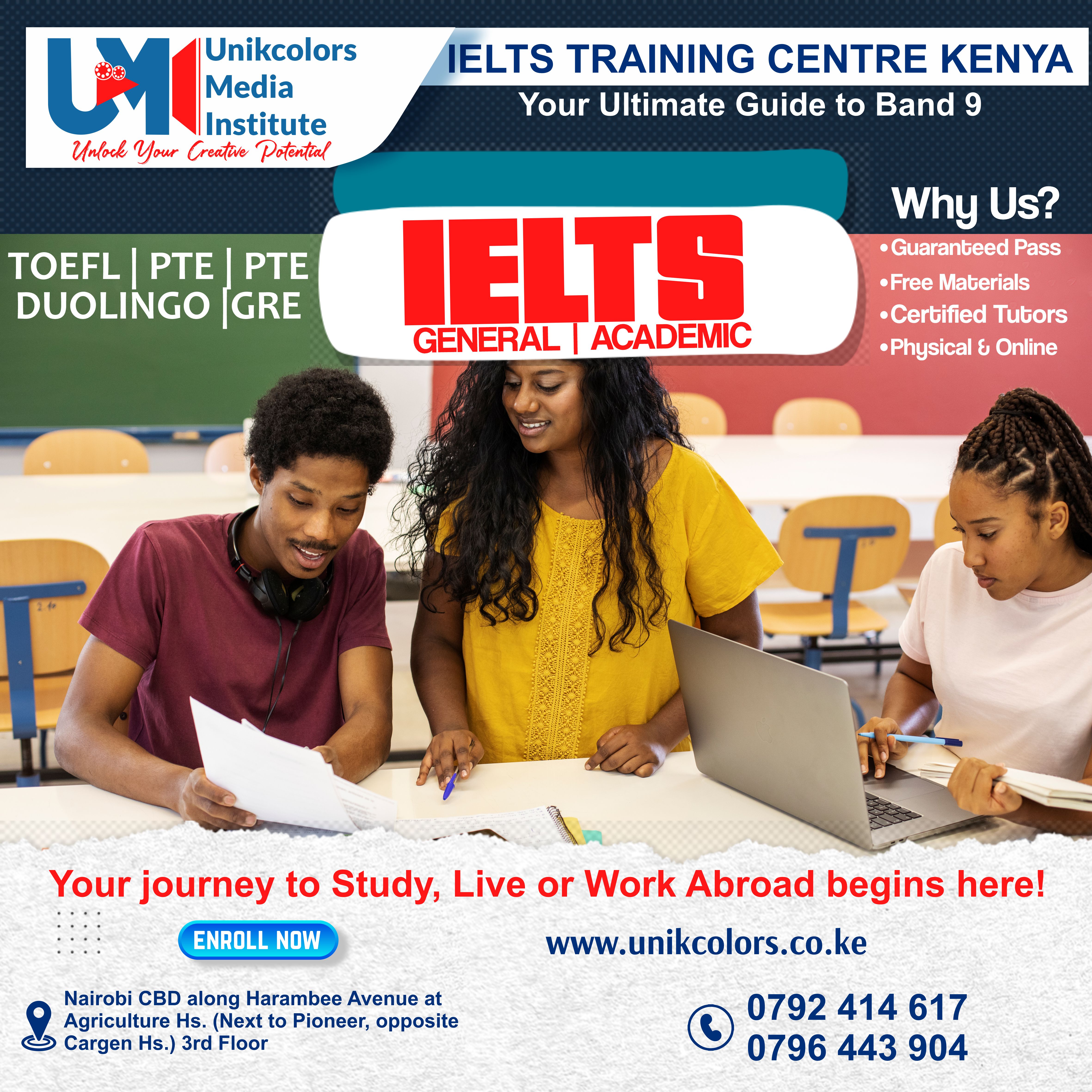 IELTS TRAINING CENTRE KENYA - IELTS PREPARATION | OET | TOEFL | PTE | GRE | DUOLINGO